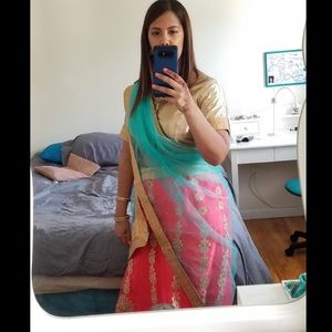 3 piece lengha ( skirt, top and Shaw )